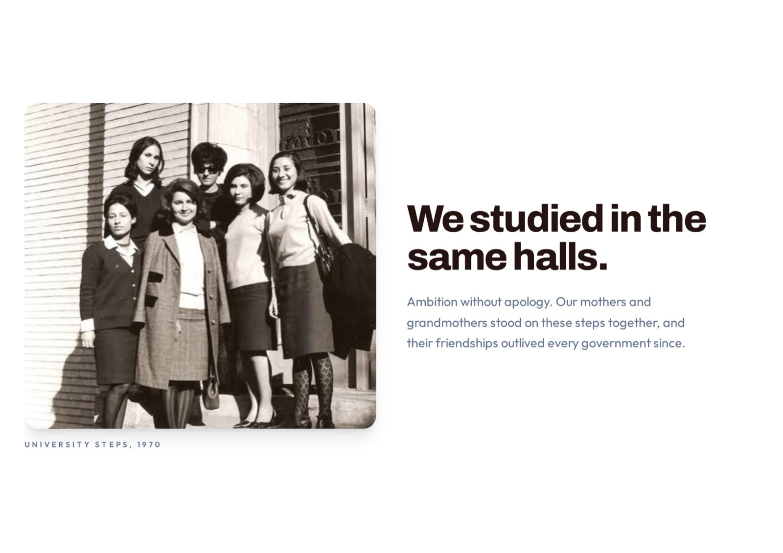 University students together in 1970